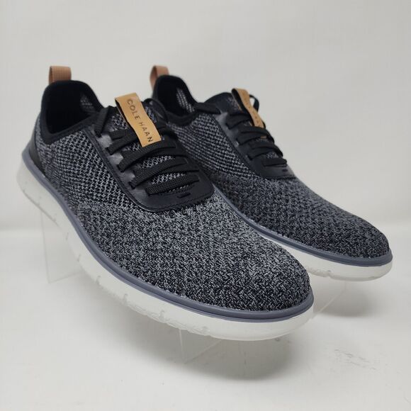 Cole Haan Oxford Shoes Mens Grey Knit Zero Grand Stichlite Logo